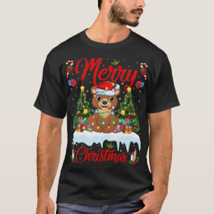 T-shirt Ours Lover Noël Éclairage Père Noël Ours Noël