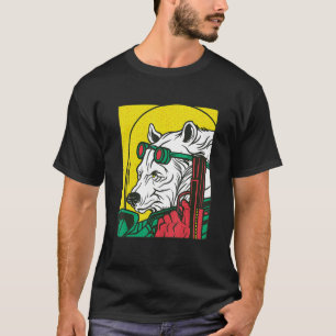 T-shirt Ours mafieux en colère arme à feu