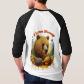 T-shirt Ours majestueux se livrant à un délicieux miel (Dos)