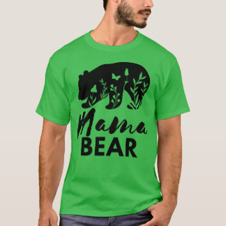 T-shirt Ours Mama Avec Fleurs 1