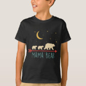 T-shirt Ours Mama rétro avec 2 Cubes (Devant)