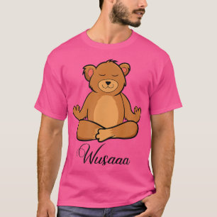 T-shirt Ours méditation tournesol Breathe Deep wusaaa calm
