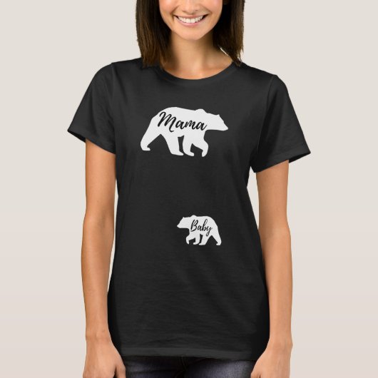 T-shirt Ours Mère Bébé Grossesse Faire-part Maternit (Devant)