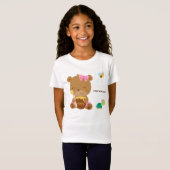 T-Shirt Ours miel mignon (Devant entier)