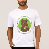 T-shirt Ours mignon avec crème glacée Cône animal amusant (Devant)