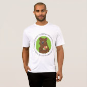 T-shirt Ours mignon avec crème glacée Cône animal amusant (Devant entier)