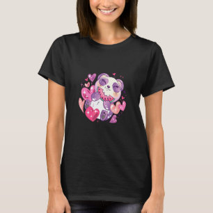 T-shirt Ours Mignon Mangant Pastèque