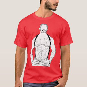 T-shirt Ours musculaire gai avec bretelles