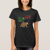 T-shirt Ours Noël Chapeau Noël Pyjama Buffalo Plaid (Devant)