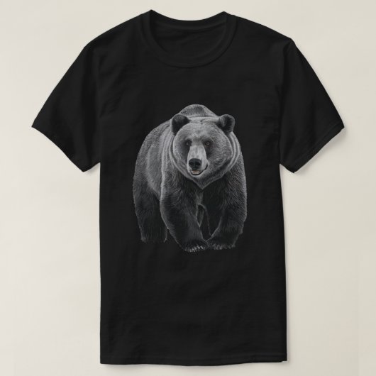 T-shirt Ours noir (Design devant)