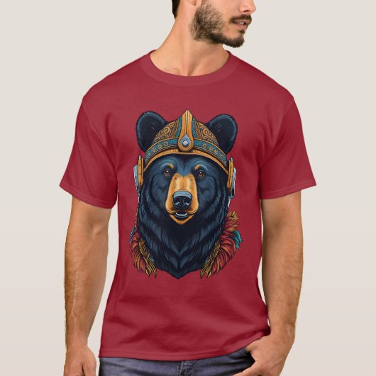 T-shirt Ours noir (Devant)
