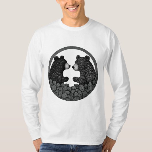 T-shirt Ours noir et blanc (Devant)