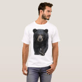 T-shirt Ours noir s'approchant (Devant entier)