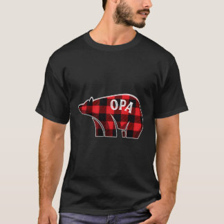 T-shirt Ours Opa Plaid Famille Correspondant Pyjama Xmas D