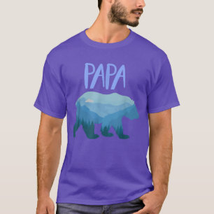 T-shirt Ours, Ours Papa Homme, Ours Papa Homme, Papa Monta