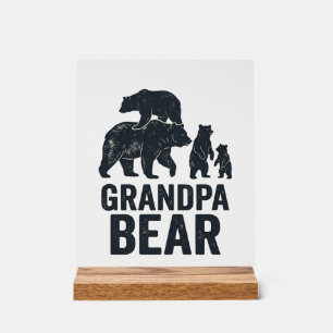 T-shirt ours ours papy vintage gravure famille our