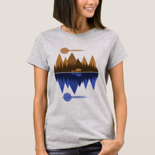 T-shirt Ours & oursons (Sépia/Bleu)