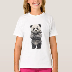 T-shirt Ours Panda Adorable Debout Enfants