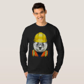 T-shirt Ours Panda Géant Ouvrier de Construction Panda (Devant entier)