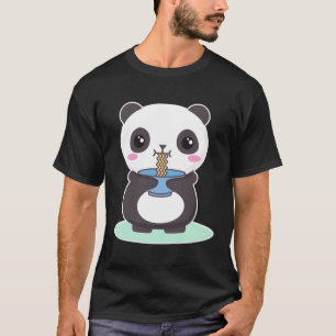 T-shirt Ours Panda Kawaii Ra Nouilles Sucré Anime Japon