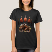 T-shirt Ours Paw Faune Animal Cute Ours Camping & Randonné (Devant)
