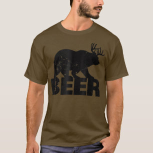 T-shirt Ours plus cerf égal bière drôle boisson vintage