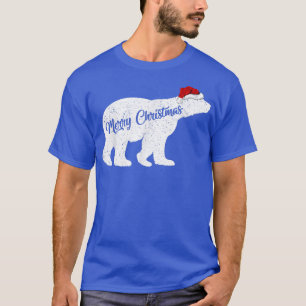 T-shirt Ours polaire Amoureux des animaux Xmas Santa Hat O