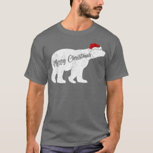 T-shirt Ours polaire Amoureux des animaux Xmas Santa Hat O