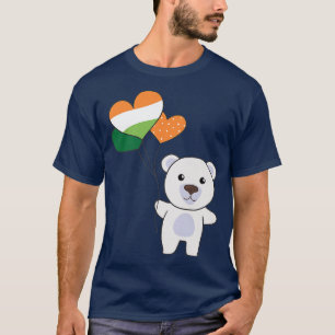 T-shirt Ours polaire avec ballons d'Irlande Animaux mignon