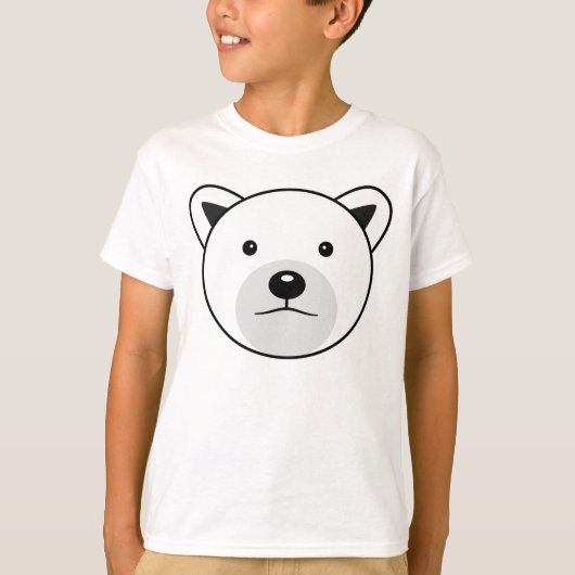 T-shirt Ours polaire caricature mignon (Devant)