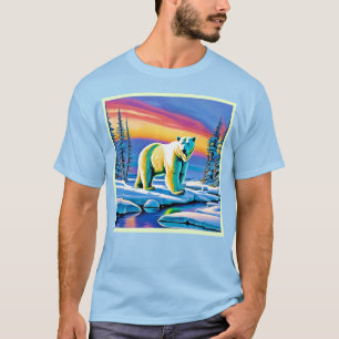 T-shirt Ours polaire de neige sauvage de l'Arctique
