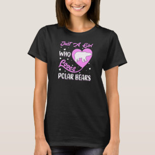 T-shirt Ours Polaire En Forme De Coeur Juste Une Fille Qui