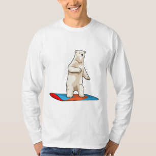 T-shirt Ours polaire en Snowboardeur avec Snowboard