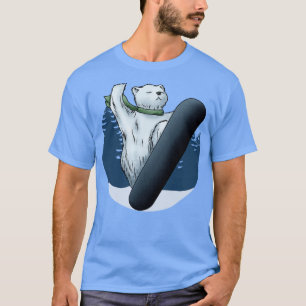 T-shirt Ours polaire en Snowboardeur avec Snowboard 2