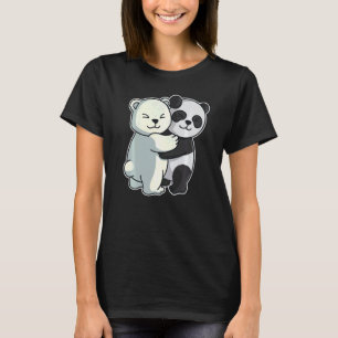 T-shirt Ours Polaire Et Panda Cute Animaux Pour Femmes Ani