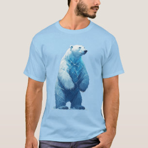 T-shirt Ours polaire fait de fragments de glace debout dan
