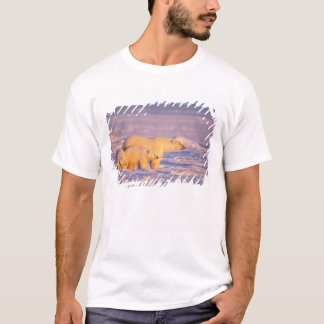 T-shirt Ours polaire femelle avec des oursons de printemps