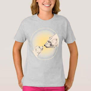 T-shirt Ours Polaire Kiss Enfants Chemise Enfants Porter T