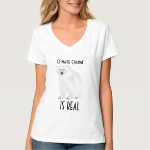 T-shirt Ours Polaire Le Changement Climatique Est Réel