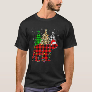 T-shirt Ours polaire mignon Chapeau de Noël Arbre de Noël 
