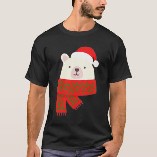 T-shirt Ours polaire mignon Noël Beary Noël Cadeau de Noël