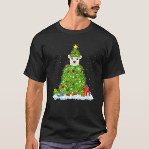 T-shirt Ours Polaire Noël Éclairage Arbre Drôle Ours Polai