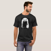 T-shirt Ours polaire noir et blanc Pop Art (Devant entier)