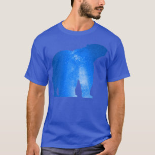 T-shirt Ours polaire Nuit polaire Galaxie Étoiles Voie lac