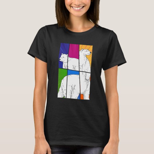 T-shirt Ours polaire Ours arctique Pop Ours polaire (Devant)