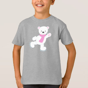 T-shirt Ours Polaire, Ours Blanc, Ours De Patinage Sur Gla