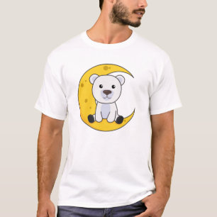 T-shirt Ours Polaire Ours Lune Bonne Nuit Lune Ours Mignon