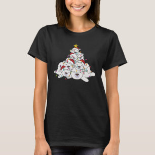 T-shirt Ours polaire sapin de Noël animal drôle Noël