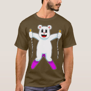 T-shirt Ours polaire Skier Ski Sports d'hiver