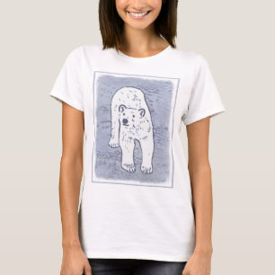 T-shirt Ours polaire sur la peinture sur glace - Art origi